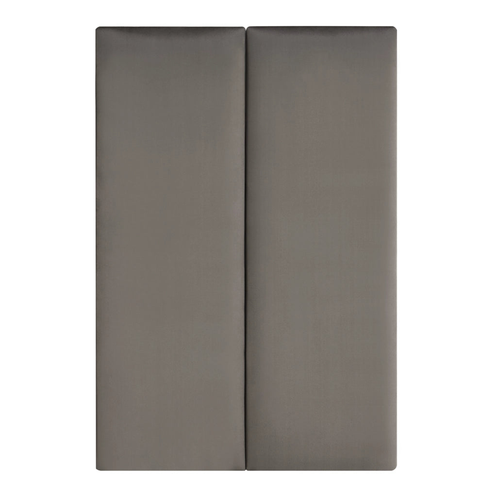 Set Carpino di 2 Pannelli Murali Imbottiti Rivestiti in Tessuto Velluto Grigio Scuro 90x30 cm [neu.haus]