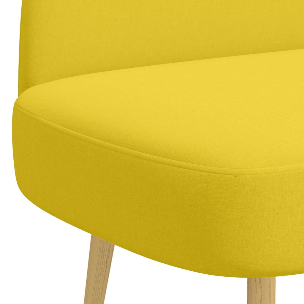 Panchina imbottita con schienale Giallo chiaro 110 x 60 x 76 cm 42040766