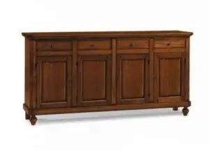 Credenza madia buffet base napoletana in legno 4 ante noce scuro