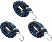 Bungee Cordoni Riscattabili 3 Pezzi 80 Pollici - Cordoni Bungee Adattabili - Cargo Resistenti - Con Ganci/Anelli - Ganci Giallastri - Anticorrosione - Cordoni Elastici