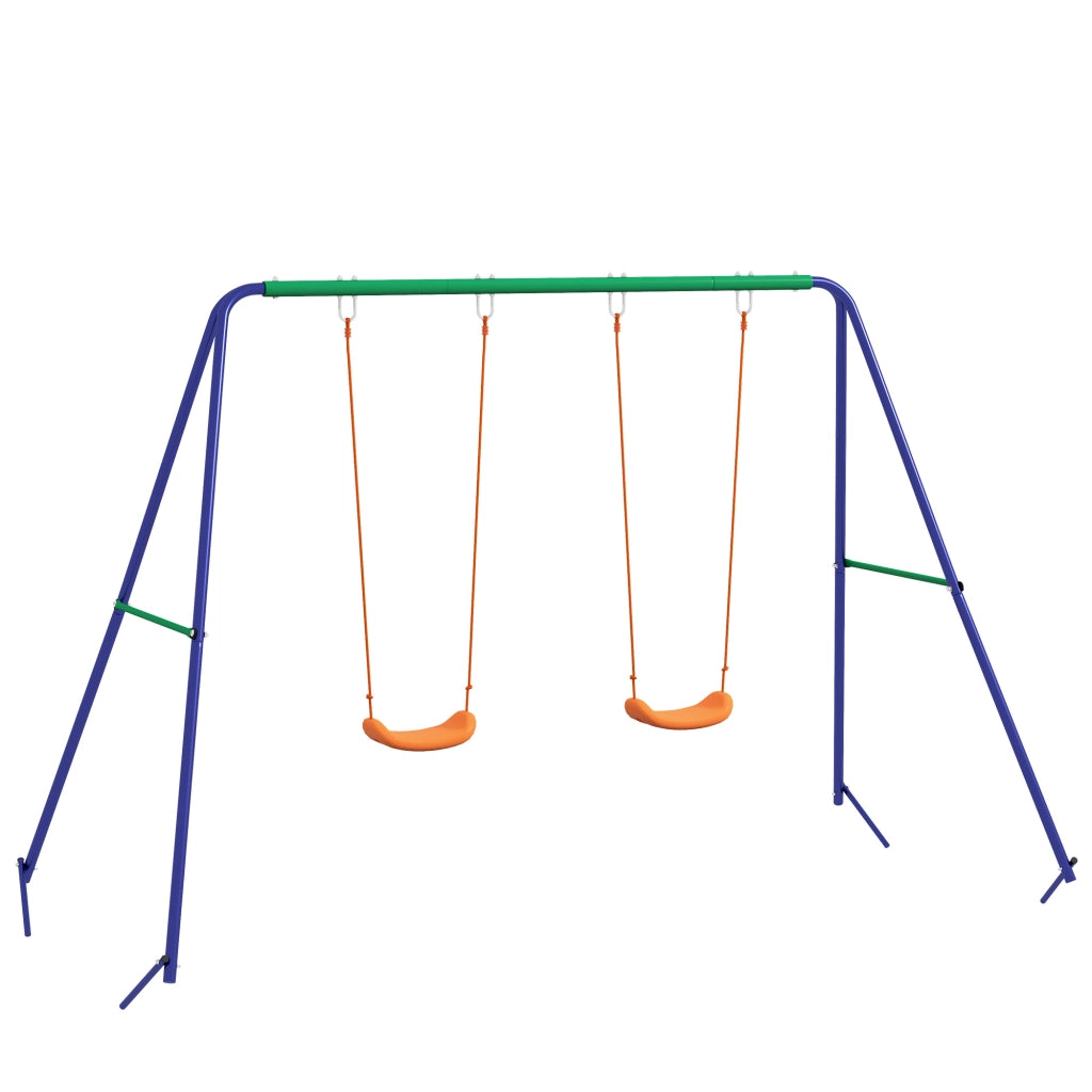 Altalena per Bambini con 2 Sedie ¨C zephmum ¨C Multicolor 90 kg