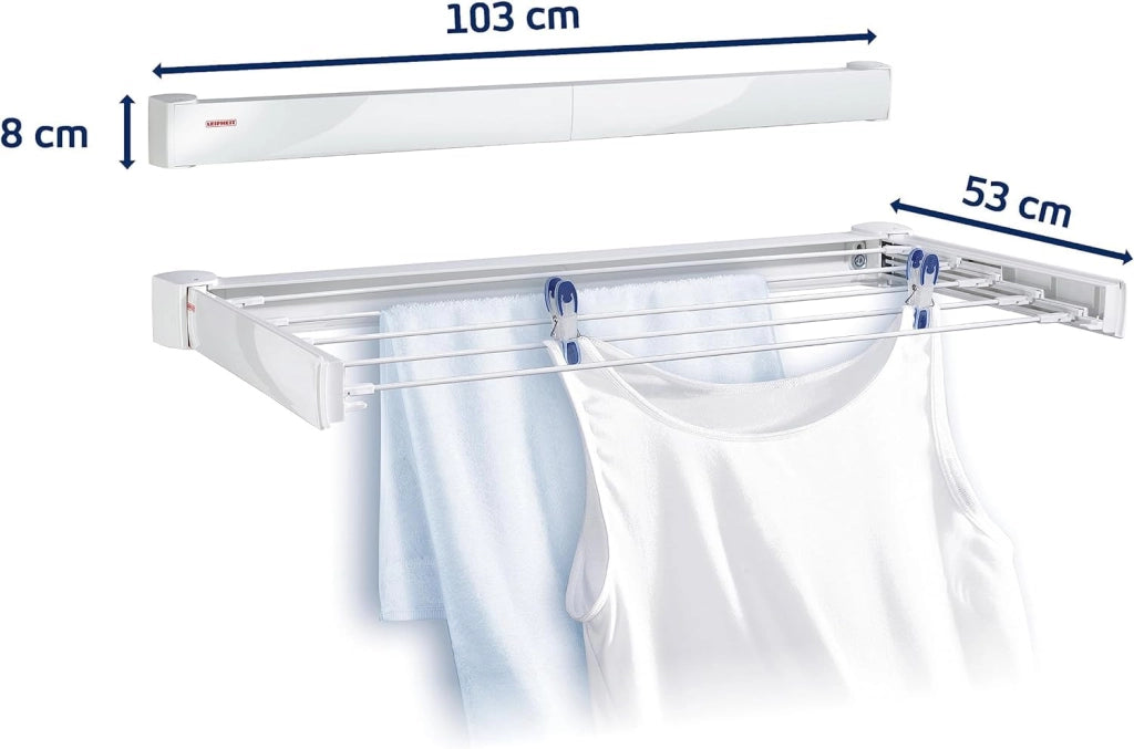Stendibiancheria a Parete Stabile Telegant 72 103 CMX5X7,7H. Leifheit