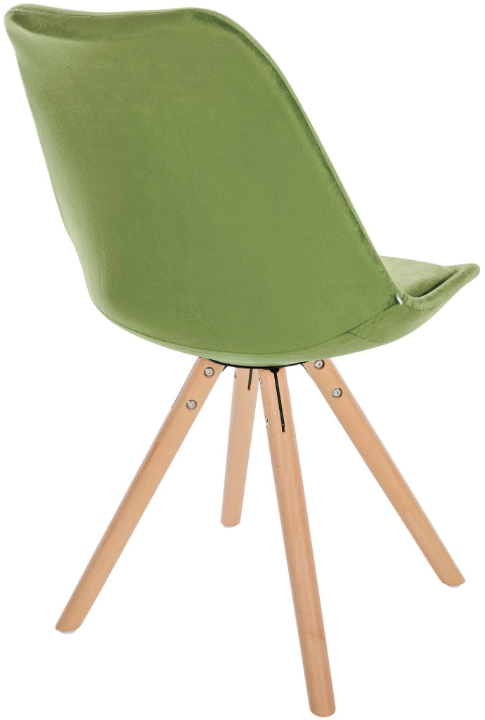 Sedia Sofia Velvet Verde chiaro,natura (rotondo)