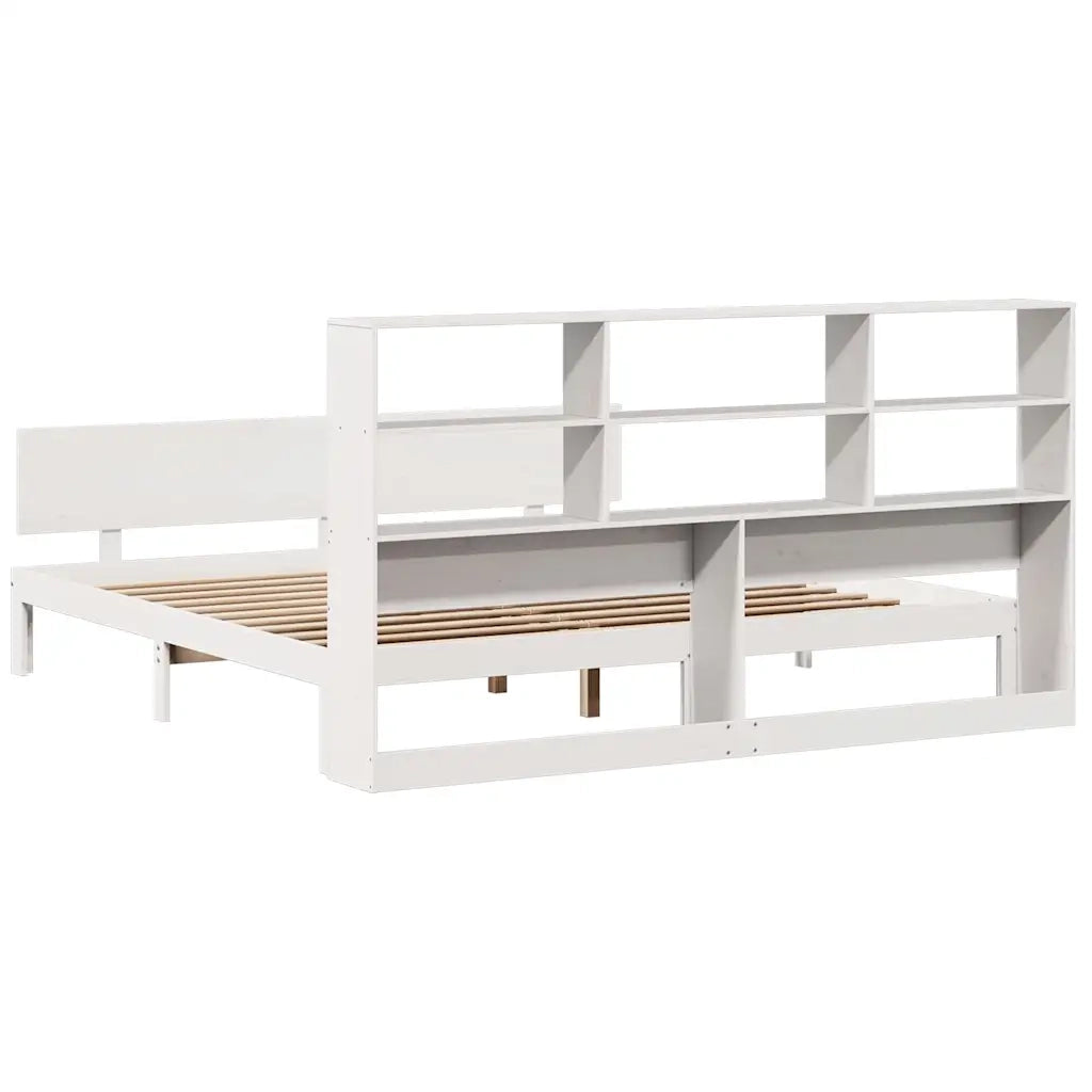 Giroletto con Libreria senza Materasso-Struttura Letto con contenitore 180x200 cm in Legno Pino 816812