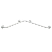 Maniglione di sicurezza ad angolo in acciaio 75x75 cm bianco