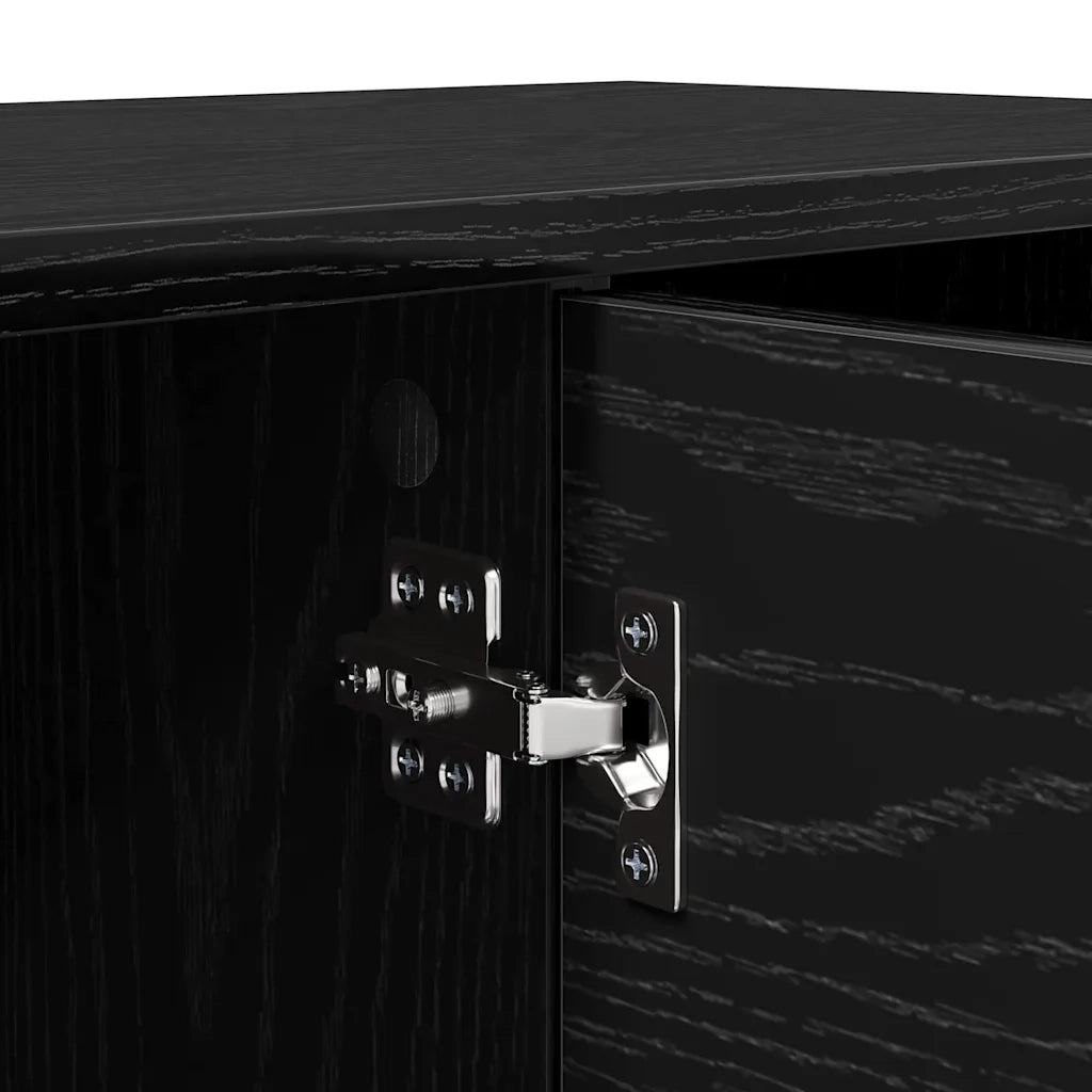 Mobile TV Rovere Nero 102 x 35 x 36,5 cm Legno multistrato 880766