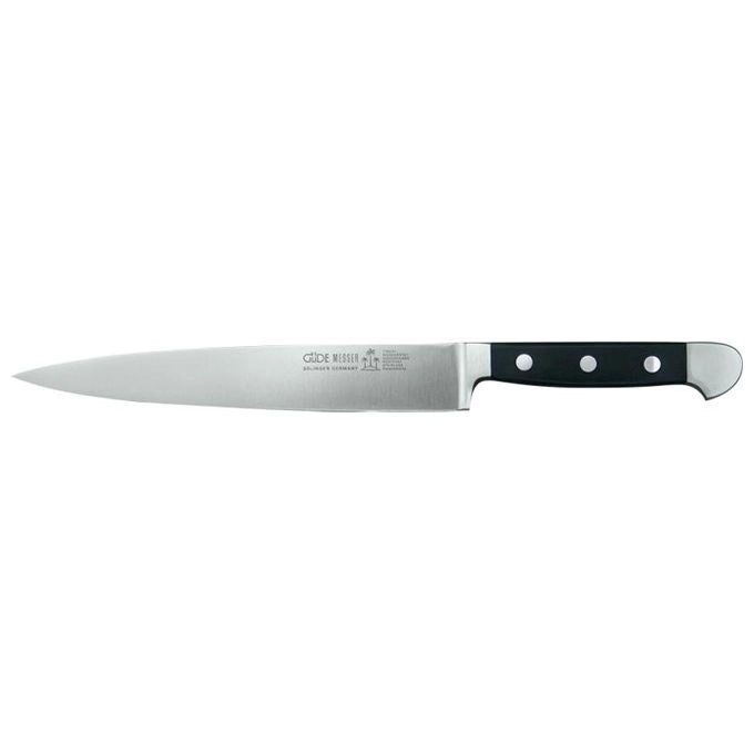 Franz GüdE 1765-21 Alpha Coltello per Prosciutto Lama 21 cm Acciaio al Cromo-Vanadio-Molibdeno Manico in Hostaform colore Nero