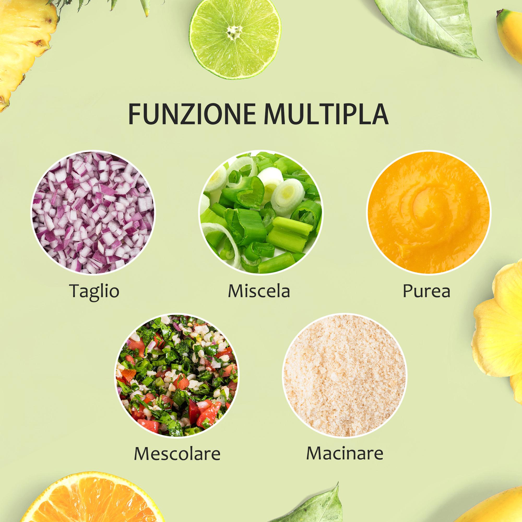 Frullatore 2 Velocità 20,5x19x16 cm 500W con Caraffa Bianco