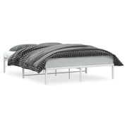 Letto matrimoniale | Letto per adulti | Giroletto in Metallo Bianco 160x200 cm