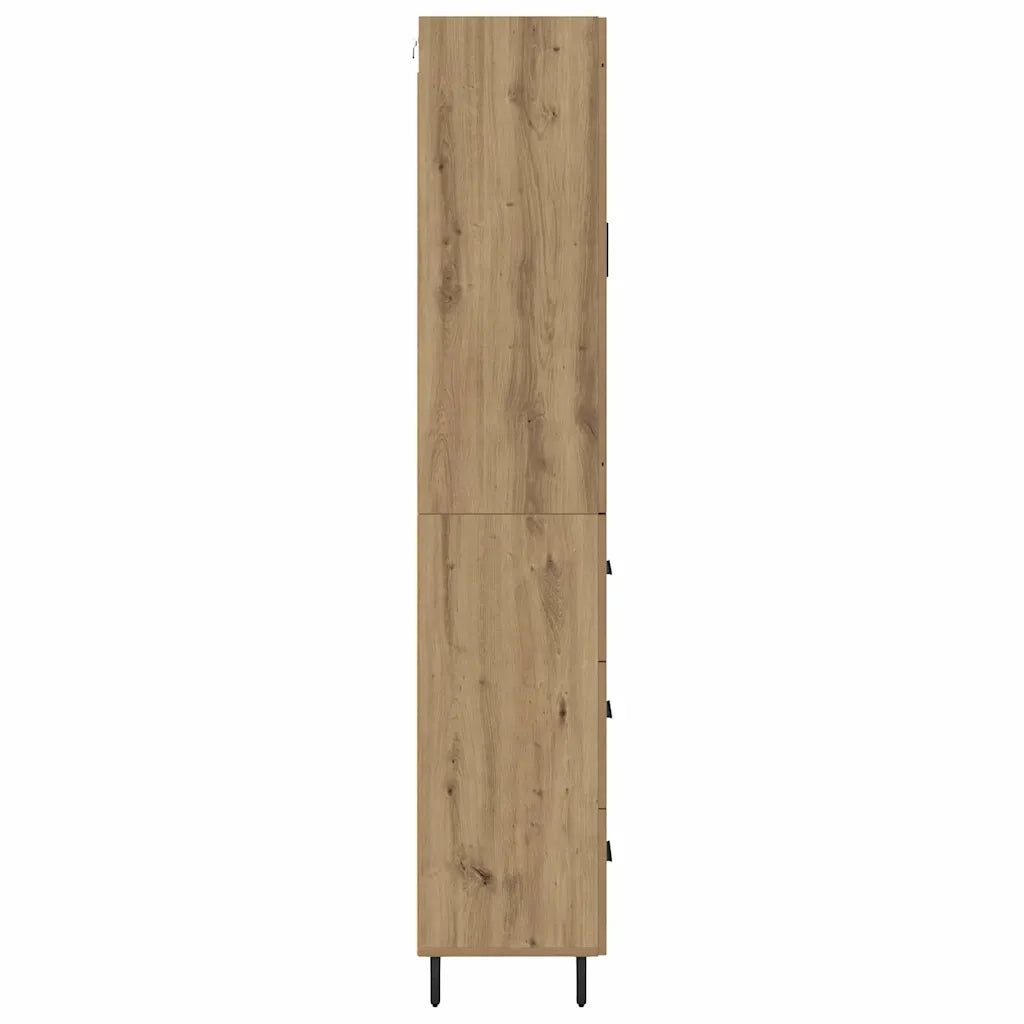Credenza 2 pcs Rovere artigianale Legno multistrato 3415856