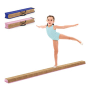 Trave di equilibrio pieghevole 240 x 15 x 6,5 cm superficie morbida e facile da trasportare atmosfera accogliente in pelle scamosciata rosa 20_0013303