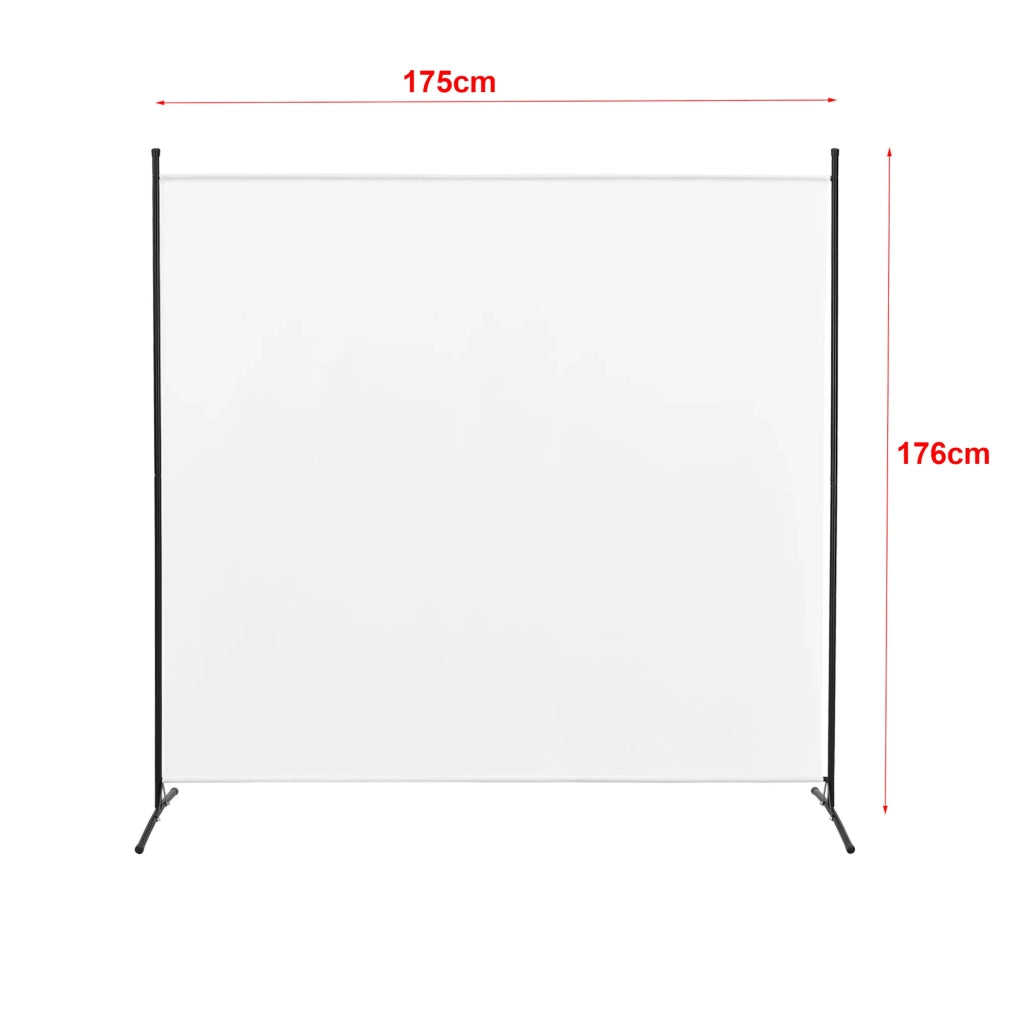 Schermo divisorio per la privacy 176 x 175 cm bianco 03_0008051