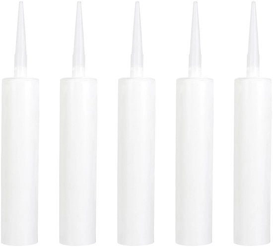 Tubi di sigillatura 300 ml - Tubi di plastica riciclabili - Riempibili con pasta di fissaggio - Punta rimovibile - Adatto per uso professionale e fai da te - Ideale per riparazioni - Tubi di sigillatura per pareti