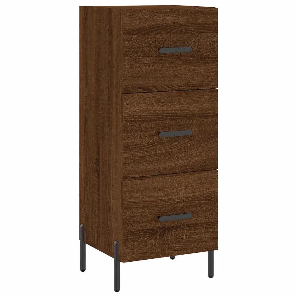 Credenza Rovere Marrone 34,5x34x90 cm in Legno Multistrato 828619