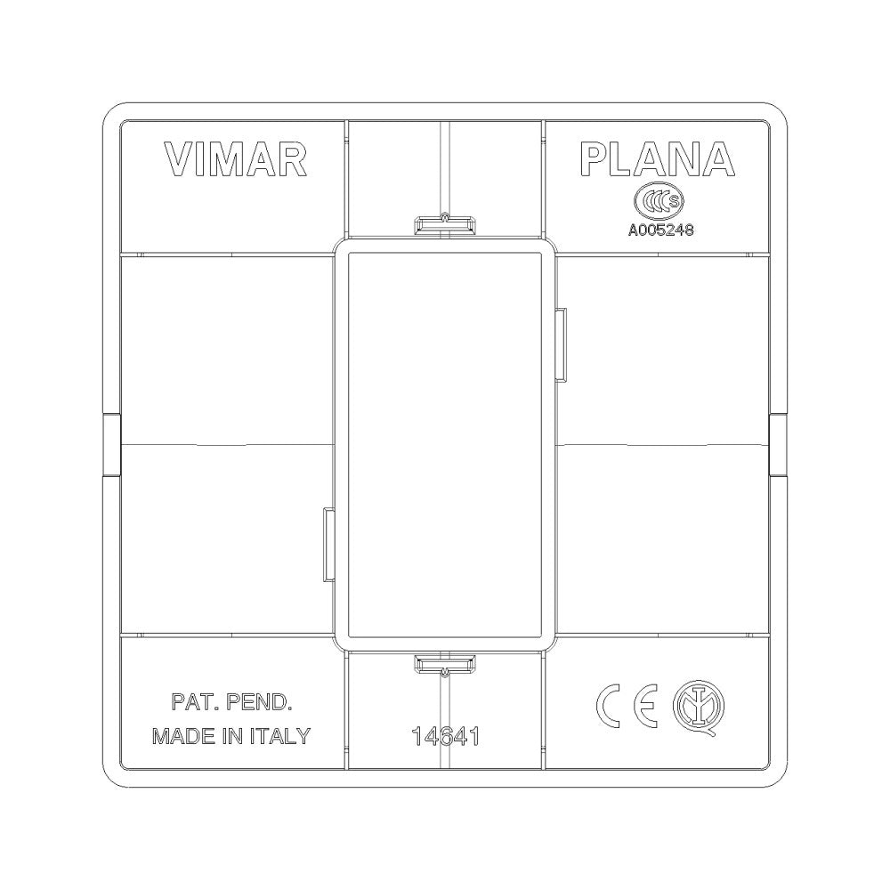 Vimar placca 1p tecnopolimero bianco per supporto montaggio su cassetta tonda