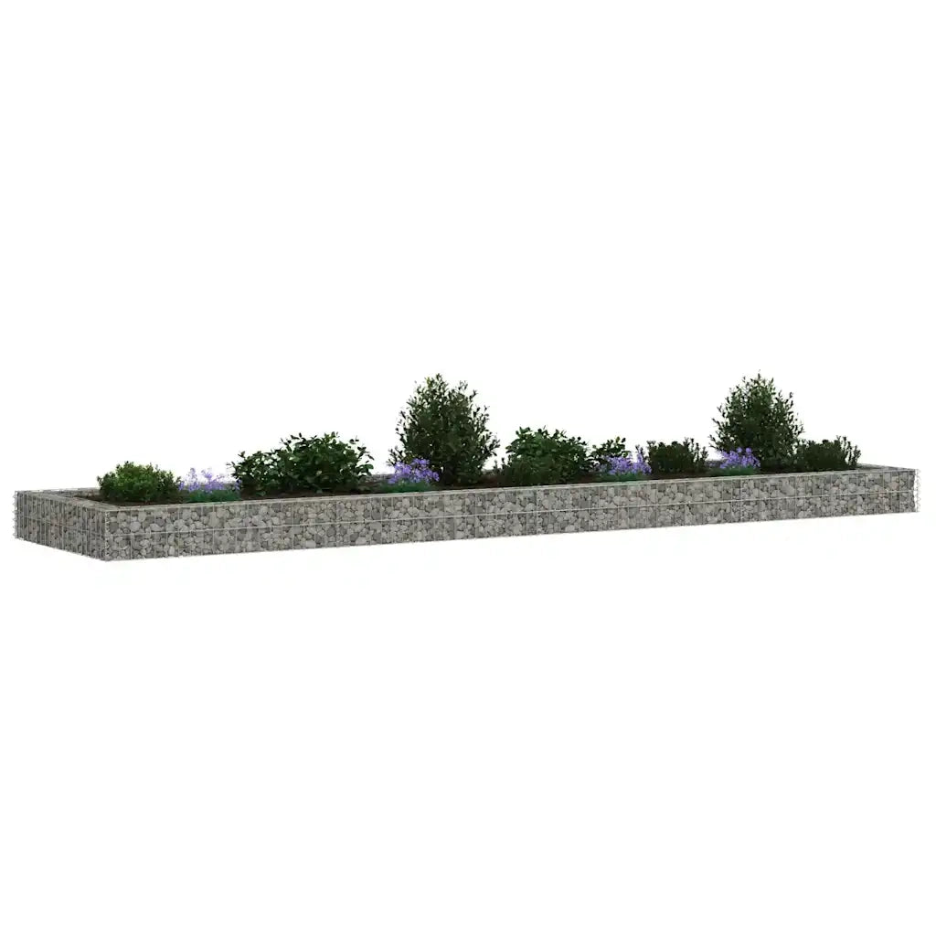 Gabbione Letto Rialzato in Acciaio Zincato 400x100x20 cm