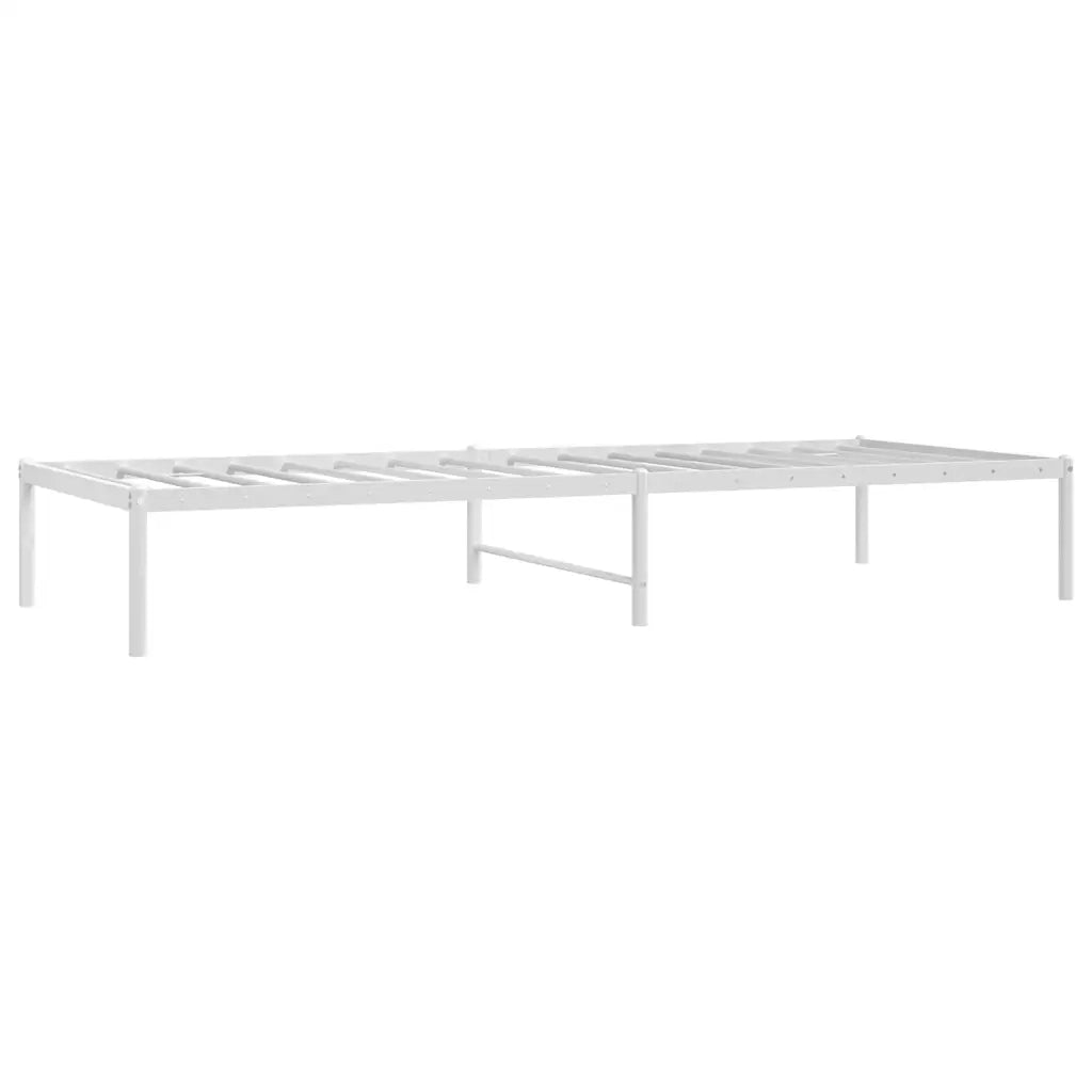 Letto singolo | Letto per adulti | Giroletto in Metallo Bianco 80x200 cm