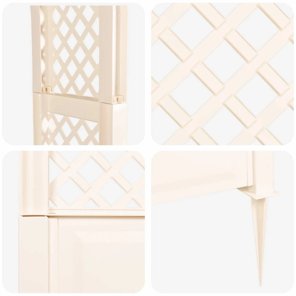 Arco di rose con punte Bianco 97 x 43 x 218 cm PP CFW1786249