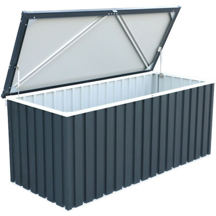 Baule Porta Attrezzi da Esterno 770 Litri in Acciaio Zincato Antracite