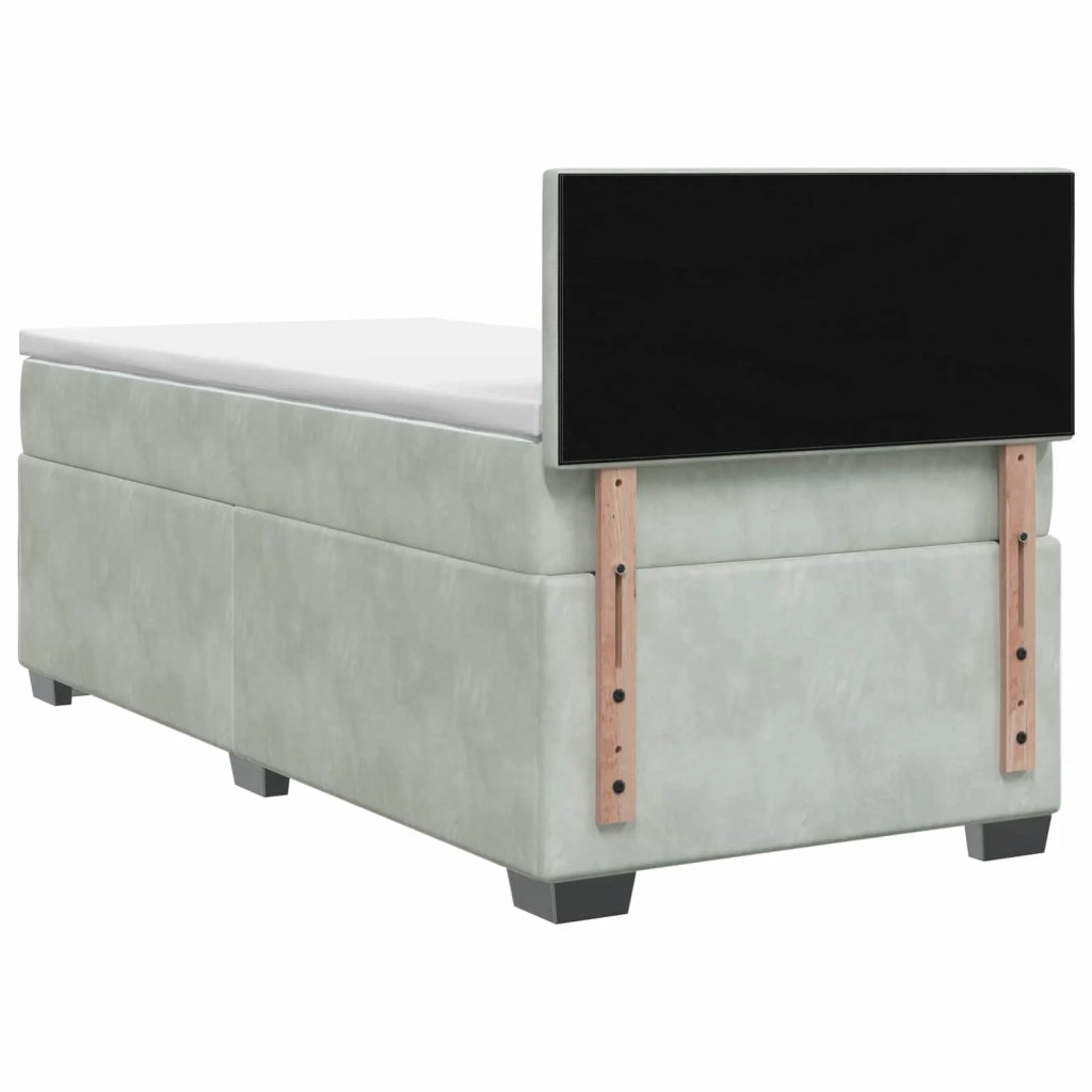 Letto box spring con materasso Grigio Chiaro 90 x 200 cm 3450638