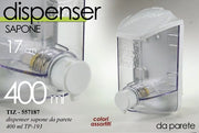 Dispenser sapone liquido da parete 400 ml 17 cm Vari Colori