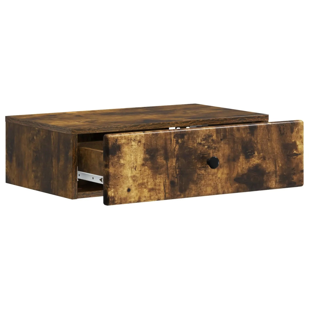 Tavolino da Parete Laterale | Tavolo laterale | Tavolino Rovere Fumo 59 x 34,5 x 17 cm