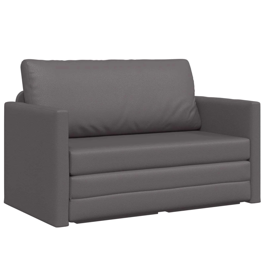 Divano letto | Sof¨¤ letto | Letto singolo Grigio 124 x 71 x 78 cm Pelle Artificiale