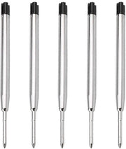 Balpen di Ricambio 5 pezzi - Sostituzioni per Penna in Ottone - Inchiostro a Olio - Metallo Duraturo - Dimensione della Scrittura 0.5mm - Ideale per Regali - Puntina di Scrittura