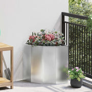 Vaso d'angolo Argento 45 x 45 x 50 cm Acciaio zincato