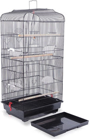 Voliere per interni ed esterni - Con ciotole per il cibo - Voliera - Con supporto standard - 92x34x44 cm