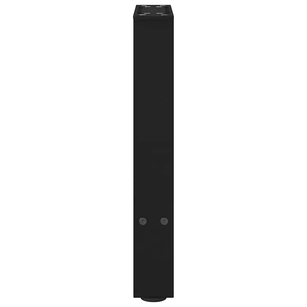 Set di 2 gambe per tavolino da caffè moderne quadrate regolabili 28 x 42-43 cm in acciaio nero 02_0057512