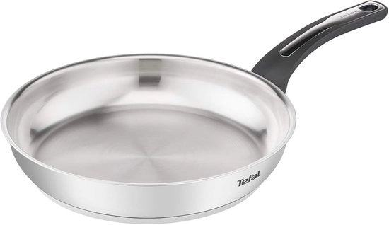 Padella in acciaio inossidabile 28 cm con distribuzione di calore uniforme e design elegante