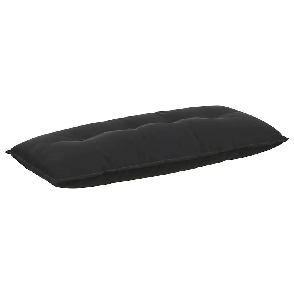 Cuscino per Schiena Nero 120 x 50 cm Tessuto in Cords