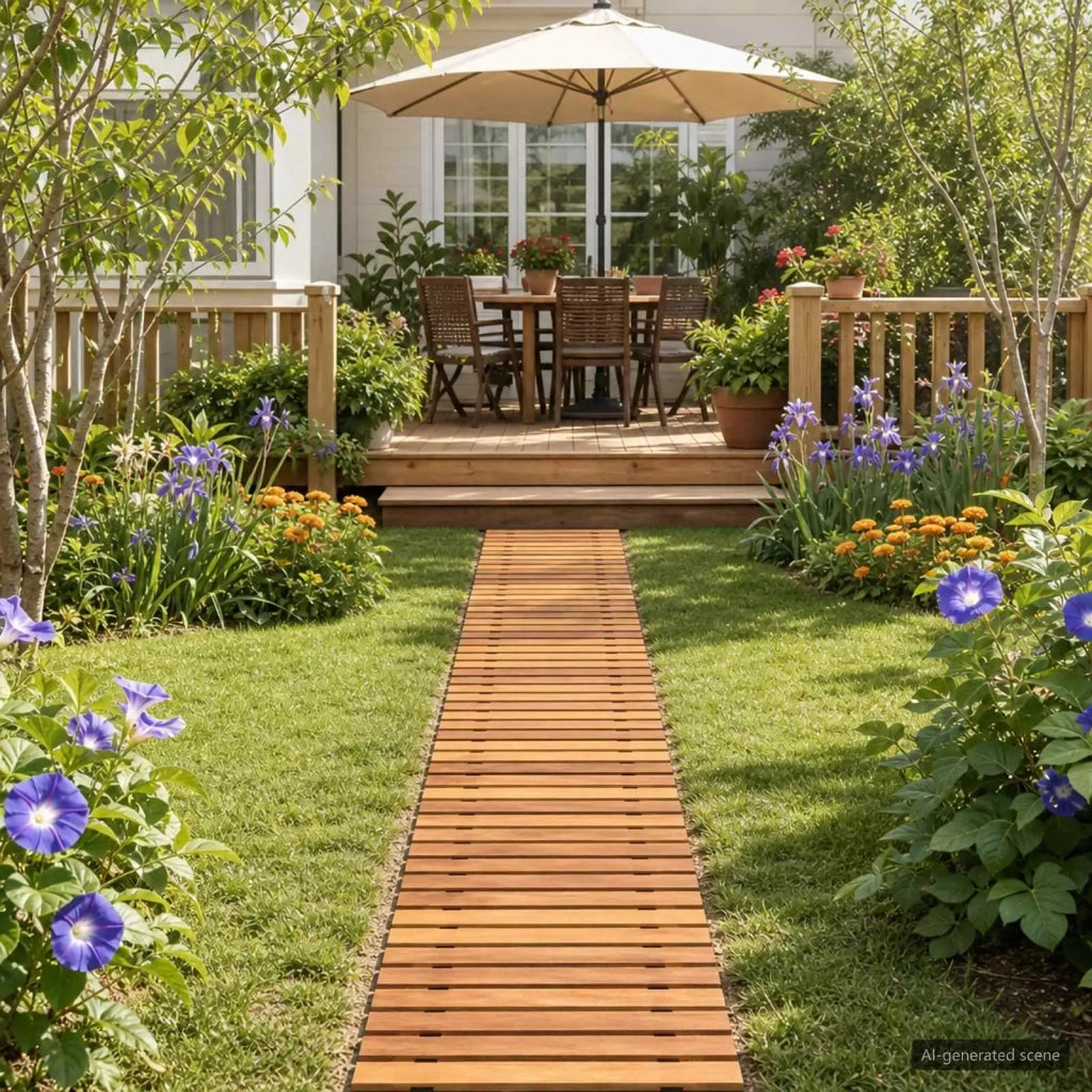Sentiero del Giardino 3 pz Naturale 200 x 40 cm 42024976
