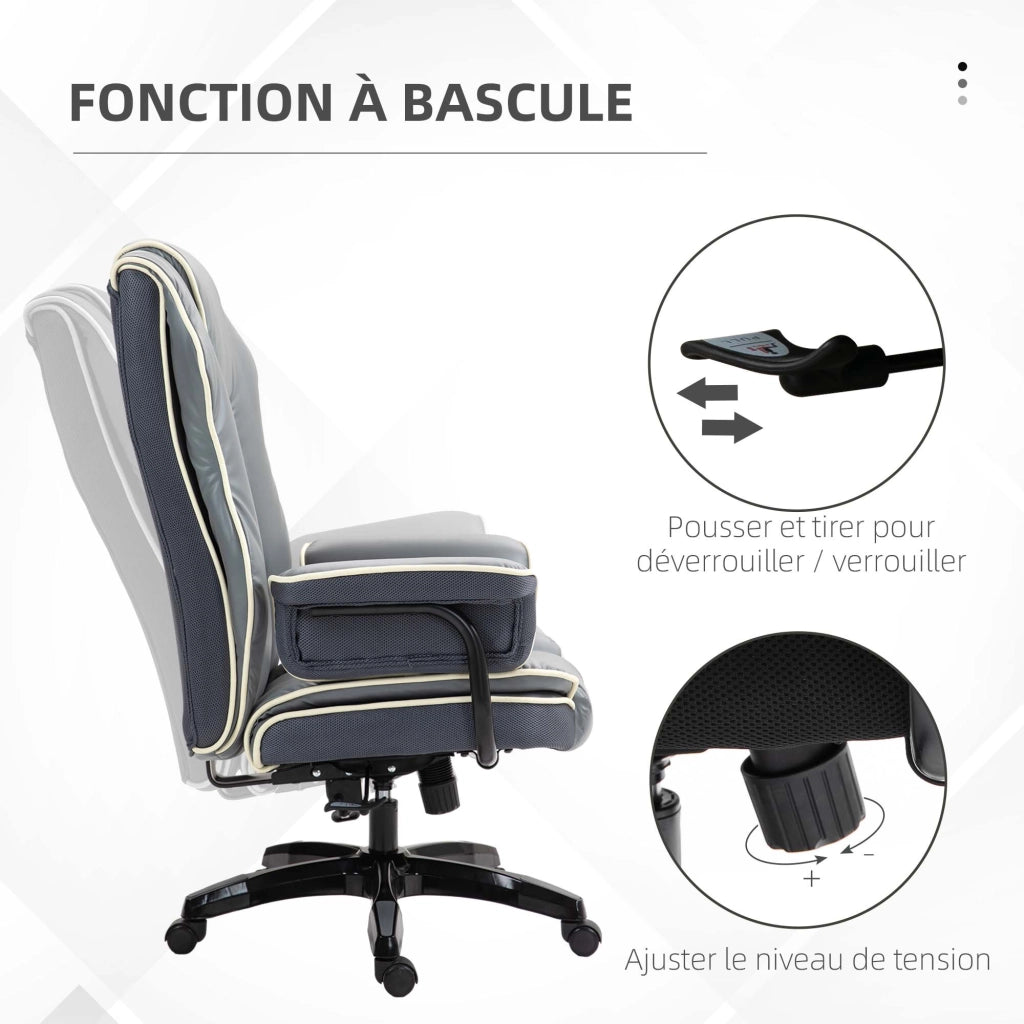 Sedia da Ufficio Gamer Ergonomica ¨C zephmum ¨C Regolabile in Altezza Schienale Inclinabile