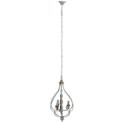Lampada da soffitto in legno e metallo grigio 44,5X39,5X75h cm