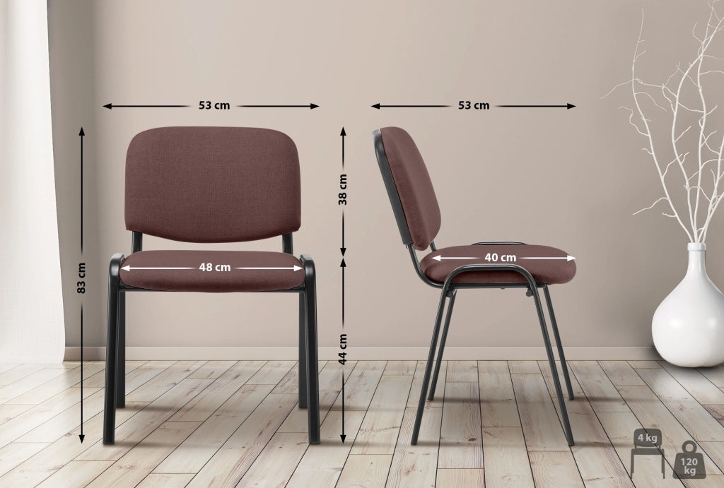 Sedia Ken in stoffa marrone