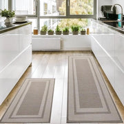 2 set di tappeti e mattonelle da cucina, antiscivolo, lavabili e assorbenti, tappeti da cucina in tessuto, set di tappeti da cucina per lavanderia, ingresso, cucina, 44 x 75 cm + 44 x 120 cm