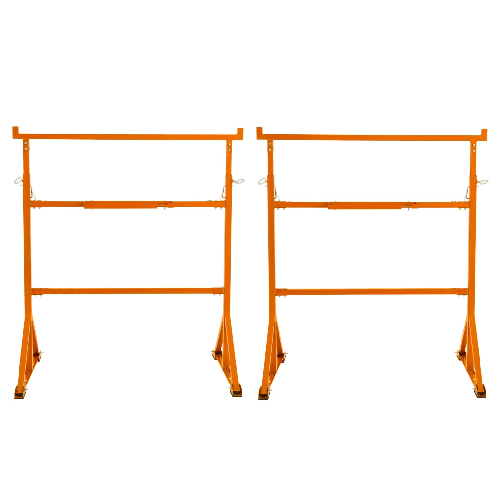 Cavalletti da Lavoro x2 Acciaio Heavy Duty Regolabili Altezza 200kg