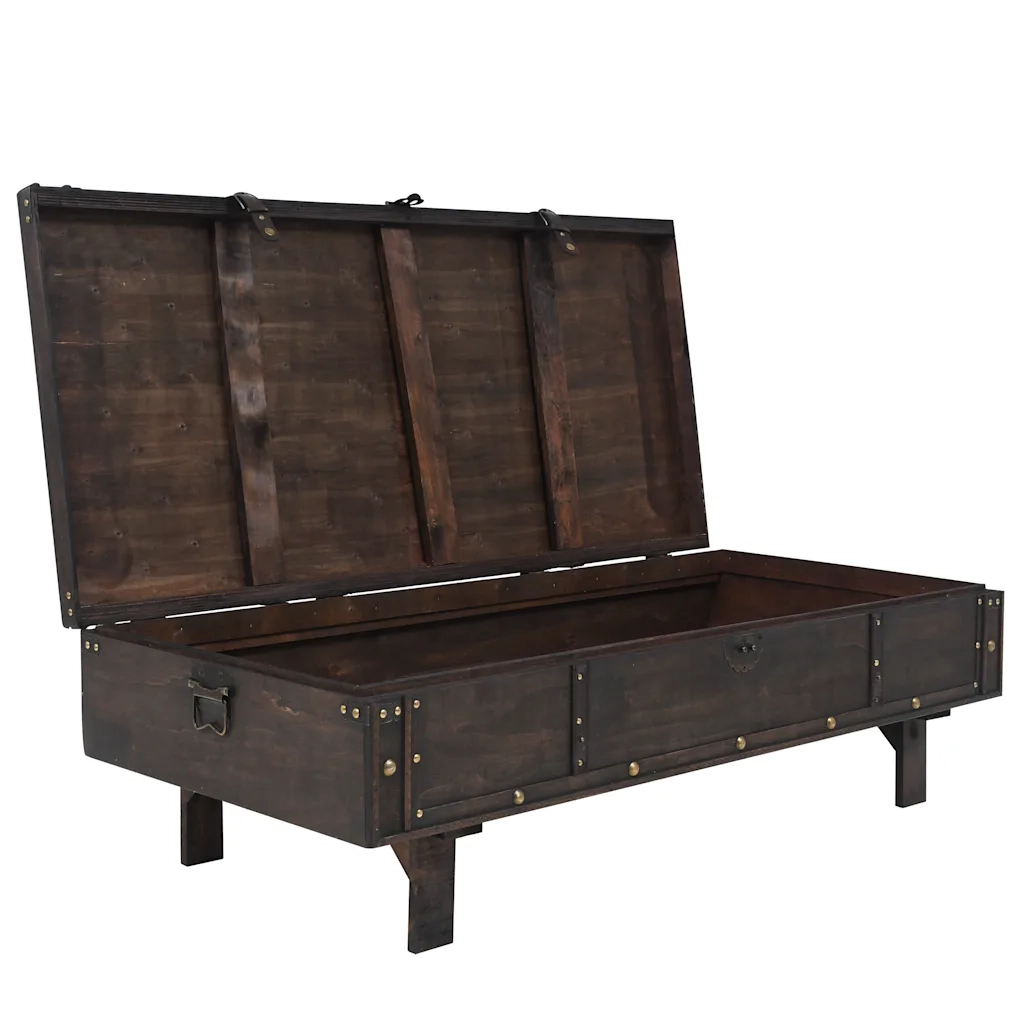 Tavolino da CaffÃ¨ in Legno Massello Vintage 120x55x35 cm cod mxl 11811