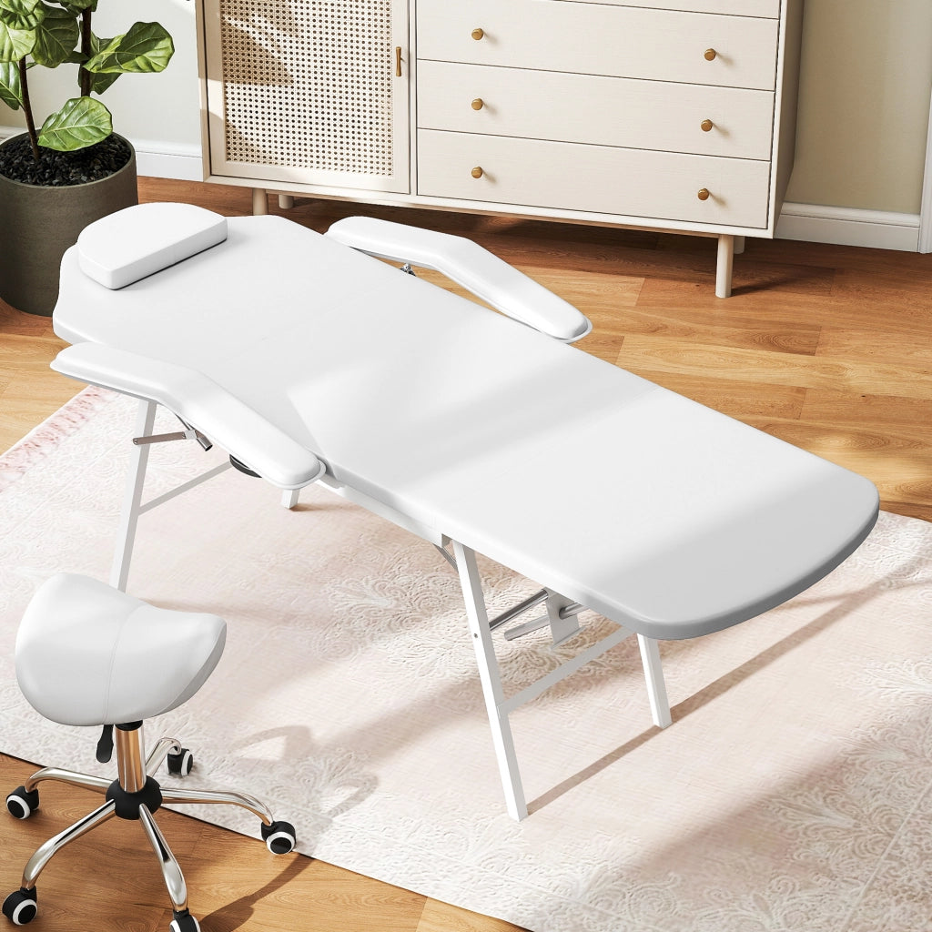 Lettino da massaggio pieghevole 3 zone ¨C Xylo ¨C Bianco 182x82x68 cm