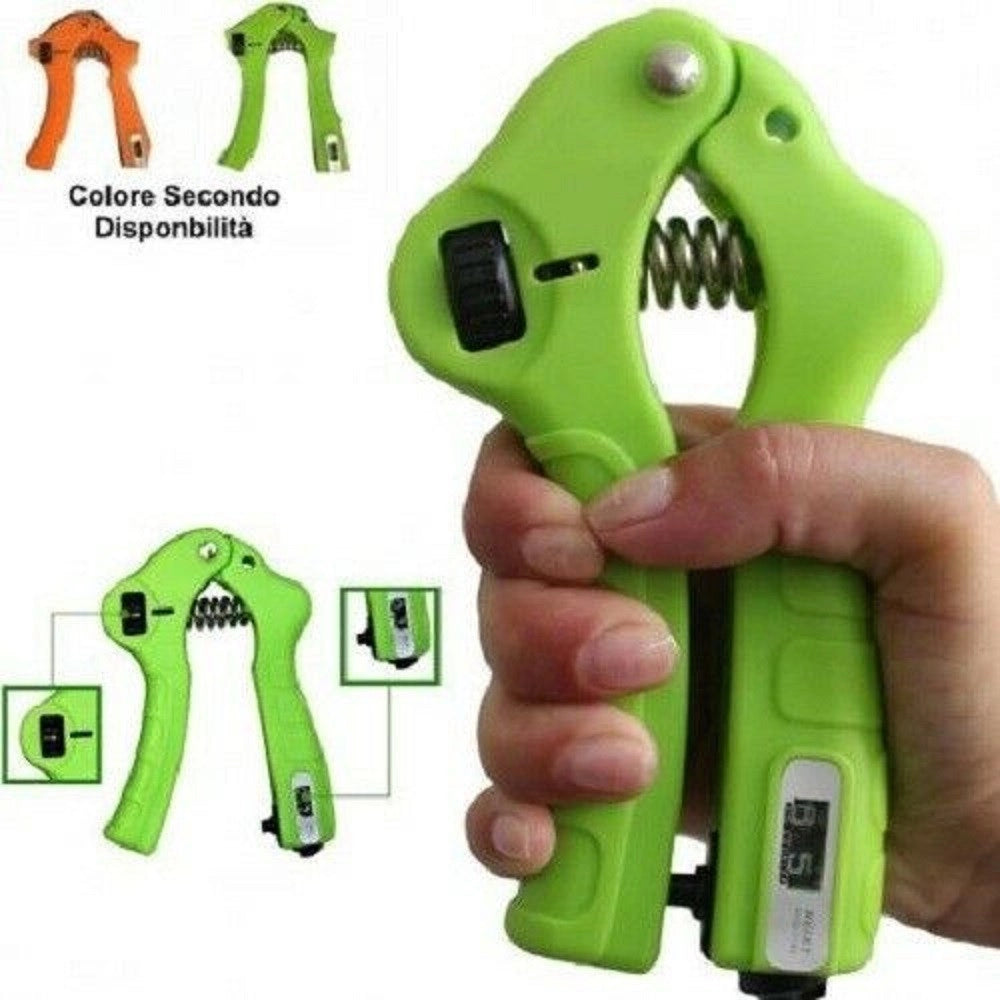 Trade Shop - Pinza Mano Hand Grip Potenziamento Muscoli Avambraccio Regolabile Con Contatore -