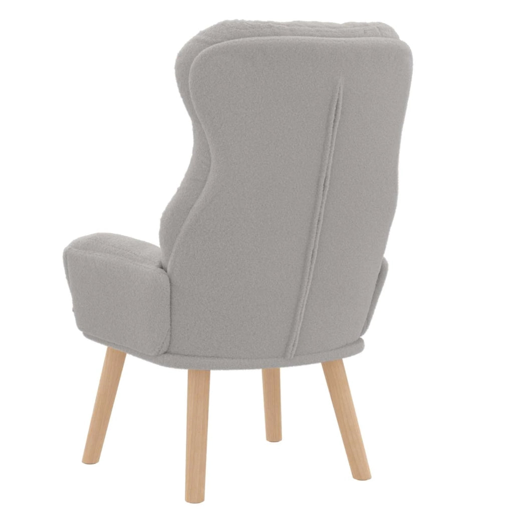poltrona Grigio chiaro 69 x 74 x 93 cm Tessuto Sherpa 42001880