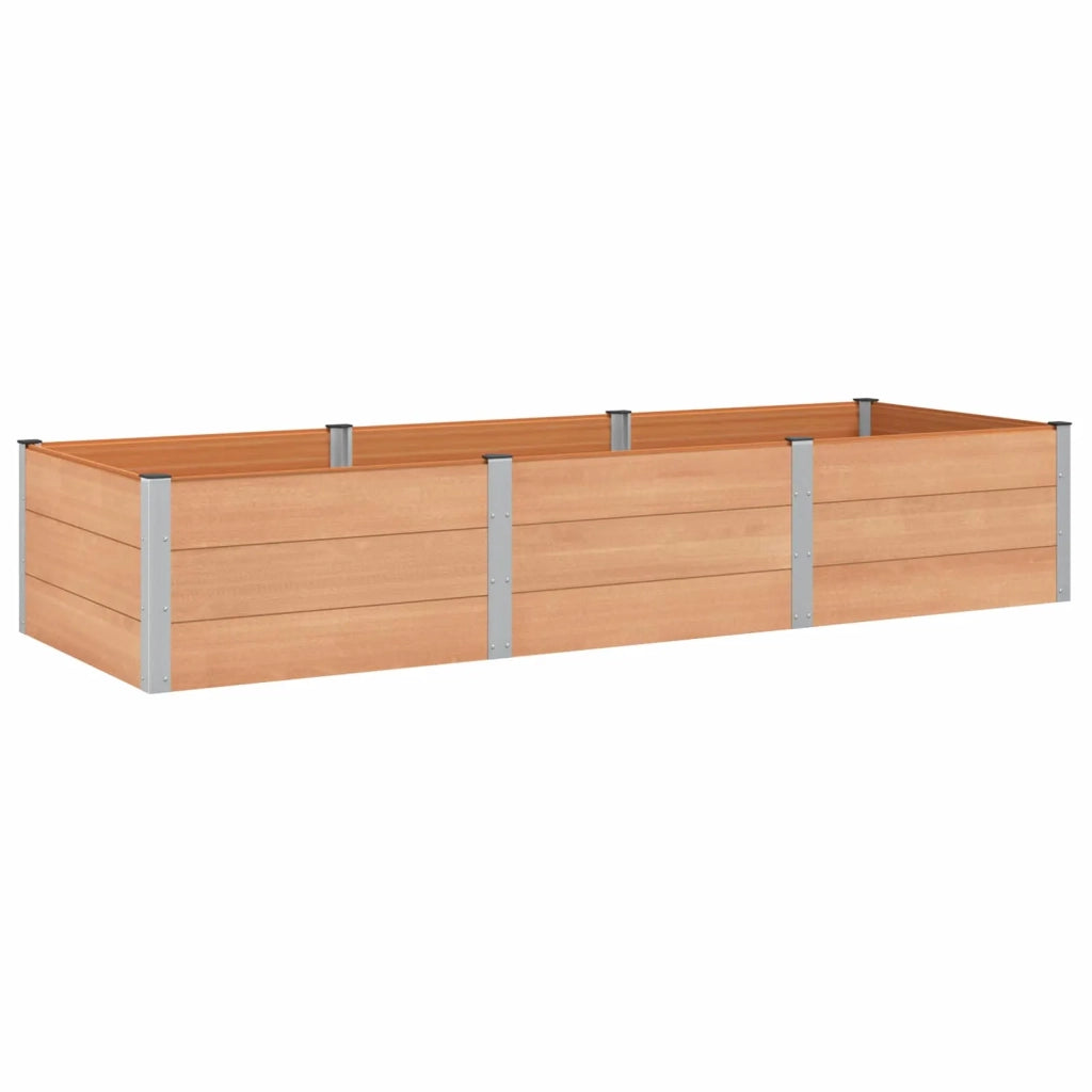 Letto rialzato da giardino Marrone 300 x 100 x 54 cm alluminio 42039014
