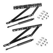 Emuca Set di meccanismi di sollevamento per divano letto, 90 cm, Verniciato nero, Acciaio, 1 u.