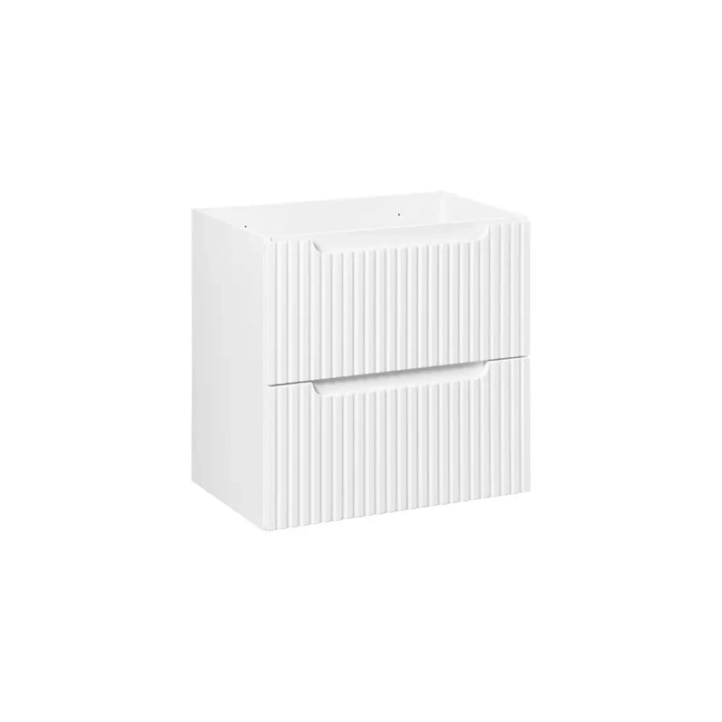 Mobile sottolavabo VANO – 2 cassetti – Bianco alpino – L60 × P39 × H57 cm – Da appendere