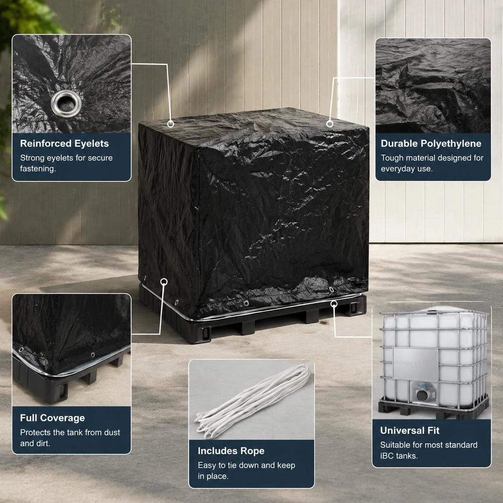 Cover For IBC Tank, 8 Eyelets, 116x100x120 Cm