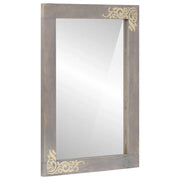 vidaXL Specchio da bagno con specchio Grigio e Argento 50 x 70 x 3 cm