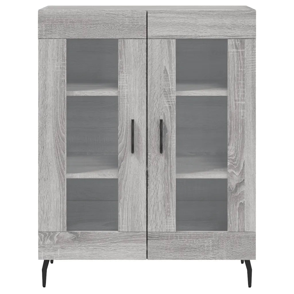 vidaXL Credenza Grigio Sonoma 69,5x34x180 cm in Legno Multistrato