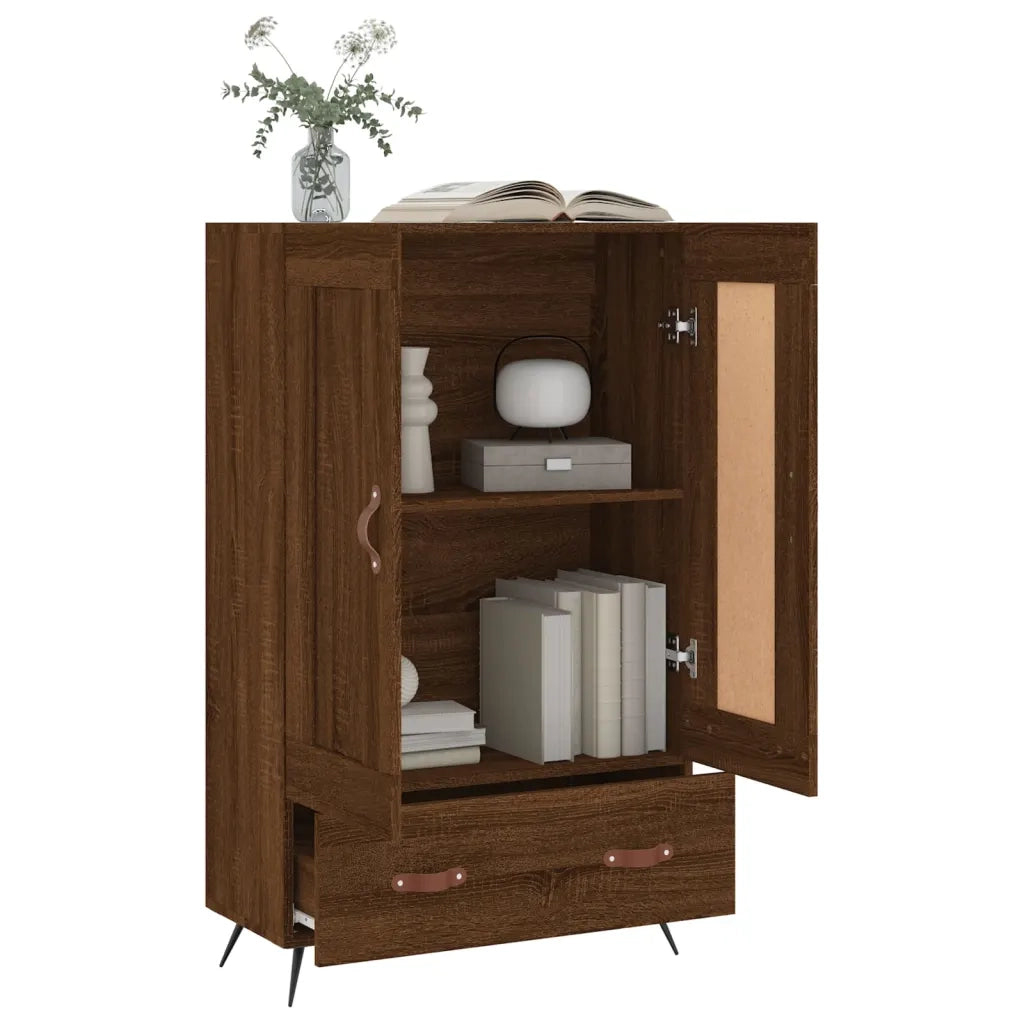 Credenza Rovere Marrone 69,5x31x115 cm in Legno Multistrato 830299
